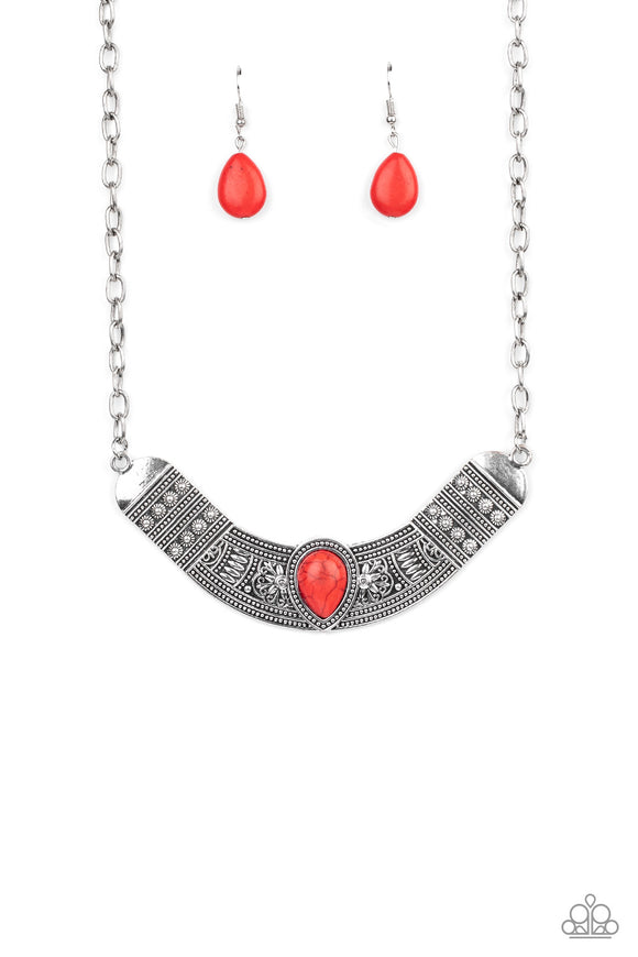Stone Necklace - Paparazzi EMPRESS-ive Resume - Red Necklace – A Finishing  Touch Jewelry